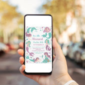 Unter dem Party Mermaid Birthday Einladung