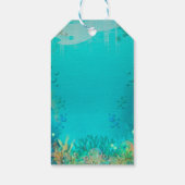 Unter dem Party "Sea & Mermaid Birthday Girl" Geschenkanhänger (Rückseite)