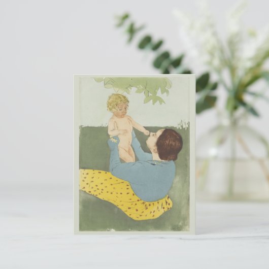 Unter dem Pferdekastanienbaum Mary Cassatt Postkarte (Stehend Vorderseite)