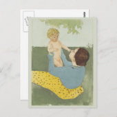 Unter dem Pferdekastanienbaum Mary Cassatt Postkarte (Vorne/Hinten)