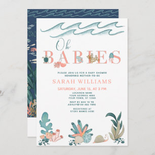 Unter dem QR-Code des Meeres gibt es mehrere Oh Ba Einladung