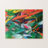 Unter dem Regen von Franz Marc Puzzle (Horizontal)