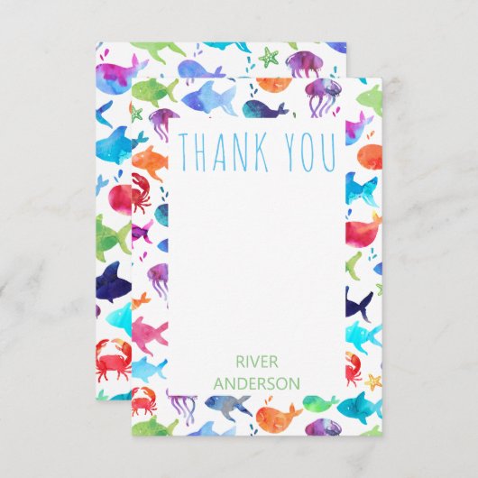 Unter dem Regenbogenfisch Danke (Vorne/Hinten)