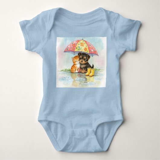 Unter dem Regenschirm Baby Strampler (Vorderseite)