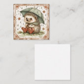 Unter dem Regenschirm: Igel Friends Sweet Mitteilungskarte (Vorne/Hinten)