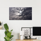 Unter dem Regenwolkenschirm eines Regenposters Poster (Heimbüro)