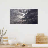 Unter dem Regenwolkenschirm eines Regenposters Poster (Küche)