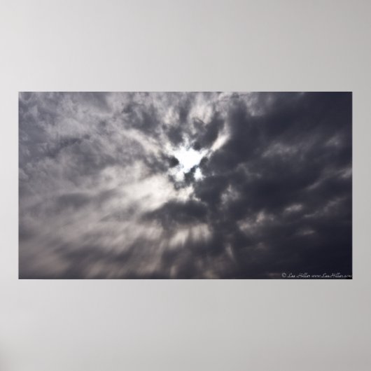 Unter dem Regenwolkenschirm eines Regenposters Poster (Vorne)