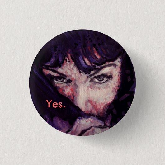 Unter dem Schleier-Knopf Button (Vorderseite)