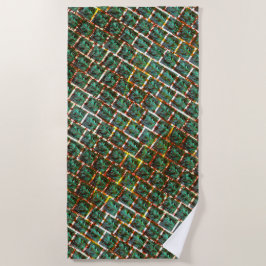 Unter dem schmutzigen und rostigen Grill Strandtuch