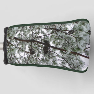Unter dem schneebedeckten Kiefernwald WinterFoto Golf Headcover