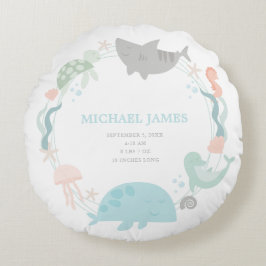 Unter dem Sea Baby Boy Keepake Kinderzimmer Rundes Kissen