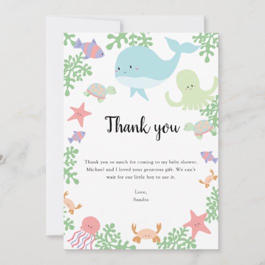 Unter dem Sea Baby Duwer Danke Kawaii Pastel (Vorderseite)