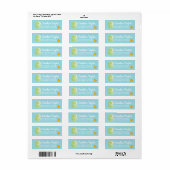 Unter dem Sea Baby Shower Address Label (Vorne)