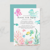 Unter dem Sea Baby Shower Book for Baby Card Begleitkarte (Vorne/Hinten)