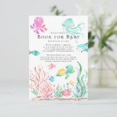 Unter dem Sea Baby Shower Book for Baby Card Begleitkarte (Stehend Vorderseite)