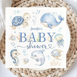 Unter dem Sea Baby Shower Boy Ocean Paper Napkins Serviette