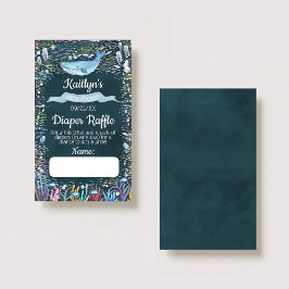 Unter dem "Sea Baby Shower Dillet Raffle Ticket" Begleitkarte