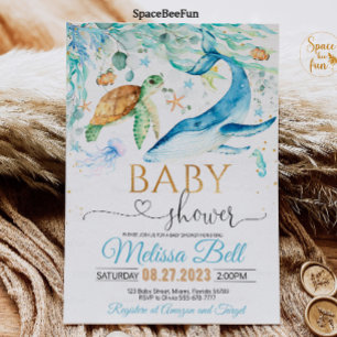 Unter dem Sea Baby Shower Einladung Boy Ocean