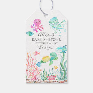 Unter dem Sea Baby Shower Favor Gift Tag Geschenkanhänger