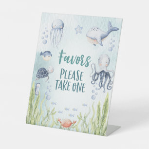 Unter dem Sea Baby Shower favorisiert Pedestal Sig Sockelschild