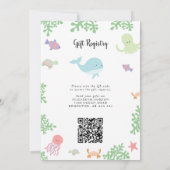 Unter dem "Sea Baby Shower Gift Registry QR Code" Einladung (Rückseite)