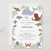 Unter dem "Sea Baby Shower Gift Registry QR Code" Einladung (Vorderseite)