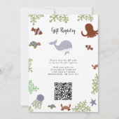 Unter dem "Sea Baby Shower Gift Registry QR Code" Einladung (Rückseite)