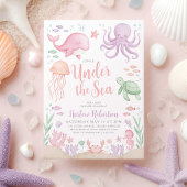 Unter dem Sea Baby Shower Ocean Girl Einladung