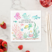 Unter dem Sea Baby Shower Paper Napkins Serviette (Beispiel)