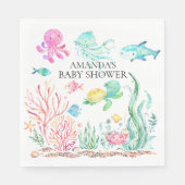 Unter dem Sea Baby Shower Paper Napkins Serviette (Vorderseite)