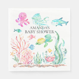 Unter dem Sea Baby Shower Paper Napkins Serviette