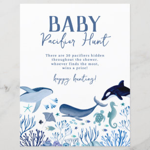 Unter dem Sea Baby Shower Schnuller Hunt Game