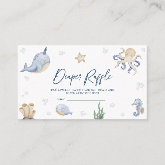 Unter dem Sea Baby Shower Windschutzscheibe Begleitkarte (Vorderseite)