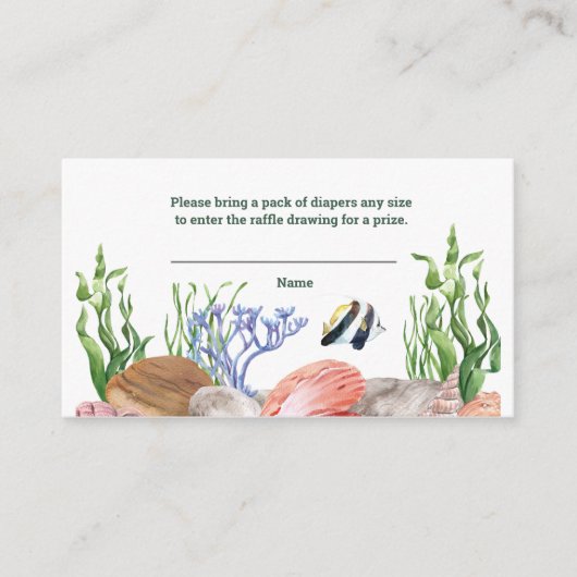 Unter dem Sea Baby Shower Windschutzscheibe Begleitkarte (Vorderseite)