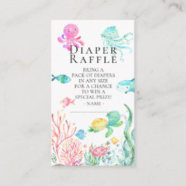 Unter dem Sea Baby Shower Windschutzscheibe Raffle Begleitkarte