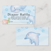 Unter dem Sea Baby Shower Windschutzscheibe Raffle Begleitkarte (Vorne/Hinten)