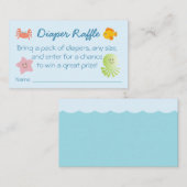 Unter dem Sea Baby Shower Windschutzscheibe Raffle Begleitkarte (Vorne/Hinten)