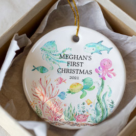 Unter dem Sea Baby's First Christmas Ornament