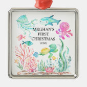 Unter dem Sea Baby's First Christmas Ornament (Vorne)