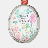 Unter dem Sea Baby's First Christmas Ornament Aus Metall (Links)