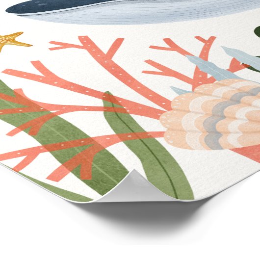 Unter dem Sea Birthday Party Begrüßungszeichen Poster (Ecke)