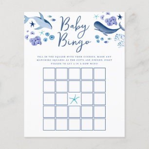 Unter dem Sea Blue Boy Whale Baby Bingo Game
