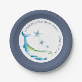 Unter dem Sea Blue Whale Birthday Party Pappteller