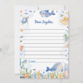 Unter dem Sea Boy Party Time Capsule Message Card Dankeskarte (Vorderseite)