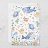 Unter dem Sea Boy Party Time Capsule Message Card Dankeskarte (Rückseite)