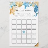 Unter dem Sea Bridal Bingo Brautparty Game (Vorderseite)