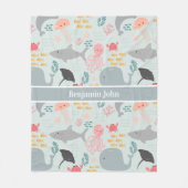 Unter dem "Sea Friends Pattern Fleece Blanket" (Vorderseite)