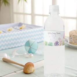 Unter dem Sea Girl Baby Shower Flasche Label Wasserflaschenetikett