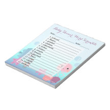Unter dem Sea Girl Baby Shower Word Scramble Game
